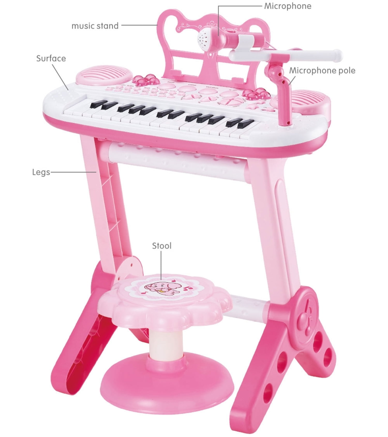 Electronic Keyboard Piano With Microphone For Kids