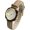 Brown, variant on Collections Japanese Quartz Women's 32mm Marble Textured Case Plain Leather Strap Watch