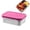 Hot Pink, variant on Bxaolu 25oz Stainless Steel Food Containers, 1-Pack Bento Lunch Box with Silicone Lids, Leak-Proof Reusable Meal Prep Container for Sandwiches & Snacks, BPA-Free (720ML)