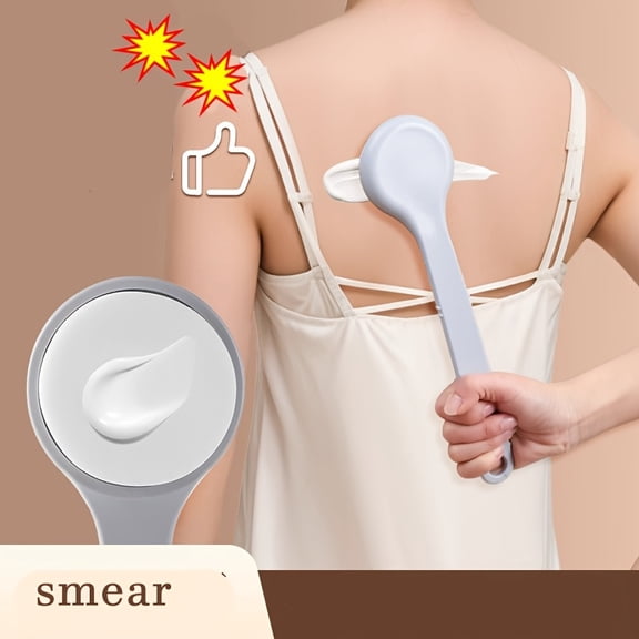 A Long-Handled Body Lotion Applicator with a Back Brush And Sponge Pad, Used for Applying Body Lotion After a Bath