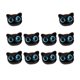 thumbnail image 5 of 10 cuentas espaciadoras con forma de cabeza de gato, hechas a mano, para manualidades, cuentas sueltas, diseño de gatito. Ojos azules negros, 5 of 9