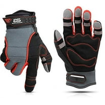 Glove Station The Multi-Purpose Fingerless Work Gloves - Shrink Resistant, Tough, Enhanced Grip, 1 Pair (X-Large, Red)