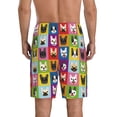 thumbnail image 3 of Kdxio Colorful Bulldog Print Mens Sleep Shorts Bottoms Soft Comfy Pajama Wear Pants with Drawstring Pockets, 3 of 7