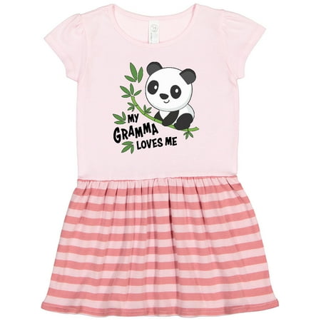 

Inktastic My Gramma Loves Me- Cute Panda Gift Toddler Girl Dress