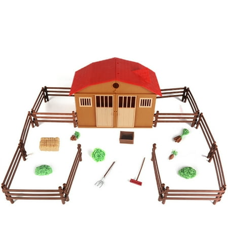 Farm House Model Simulated Sand Table Scene Model of Farm Ranch House Toy Set Children Intelligence Toy Model ()
