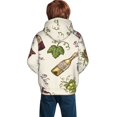 thumbnail image 2 of KLL Unisex Kids Boys Girls Hooded Pocket Pullover Hoodies-Grapes Bbottles Wine, 2 of 6