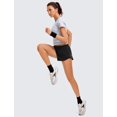 thumbnail image 3 of Shorts para correr mujer CRZ YOGA con costura interna de 2.5" negro, 3 of 6