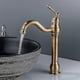 thumbnail image 2 of Antique Brass Bathroom Faucet - Tall 360 Degree Swivel Sink Faucet, Vintage Basin Faucet with Single Lever Handle, Elevated Bathroom Faucet Spout, 2 of 5