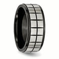 thumbnail image 4 of Stainless Steel Black 9mm Ring Wedding Fancy, 4 of 10