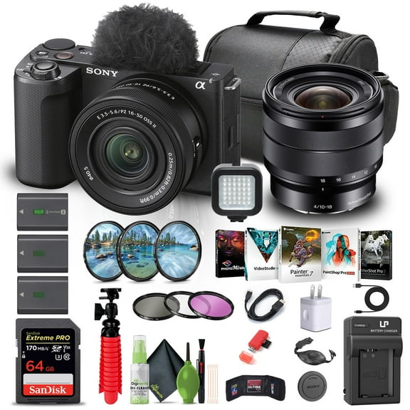 Sony Alpha ZV-E10 II Mirrorless Camera with Sony E 10-18mm Lens Bundle (International Model)