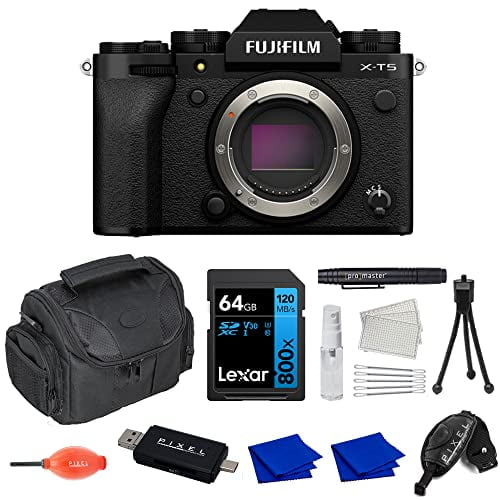 FUJIFILM XT5 Mirrorless Camera (Black) Bundle with 64GB Memory Card