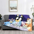 thumbnail image 2 of Rozeui Bluey for Flannel Blanket, Soft Fuzzy Plush King Blanket for Winter, Thick and Warm All-Season Bed Throw-50"x40", 2 of 6