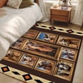 thumbnail image 5 of Wildlife Camels 3'x5' Washable Rug, Deserts Animals Brown Geometric Rustic Non-Slip Area Rugs for Entryway Kitchen Classroom, StainResistant Dorm Throw Carpet, Low Pile Soft Indoor Floor Mat, 5 of 9