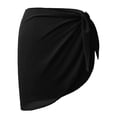 thumbnail image 4 of Swimsuit Coverups for Women Sarong Beach Bikini Wrap Sheer Short Skirt Scarf for Swimwear 2026 Black One Size, 4 of 4