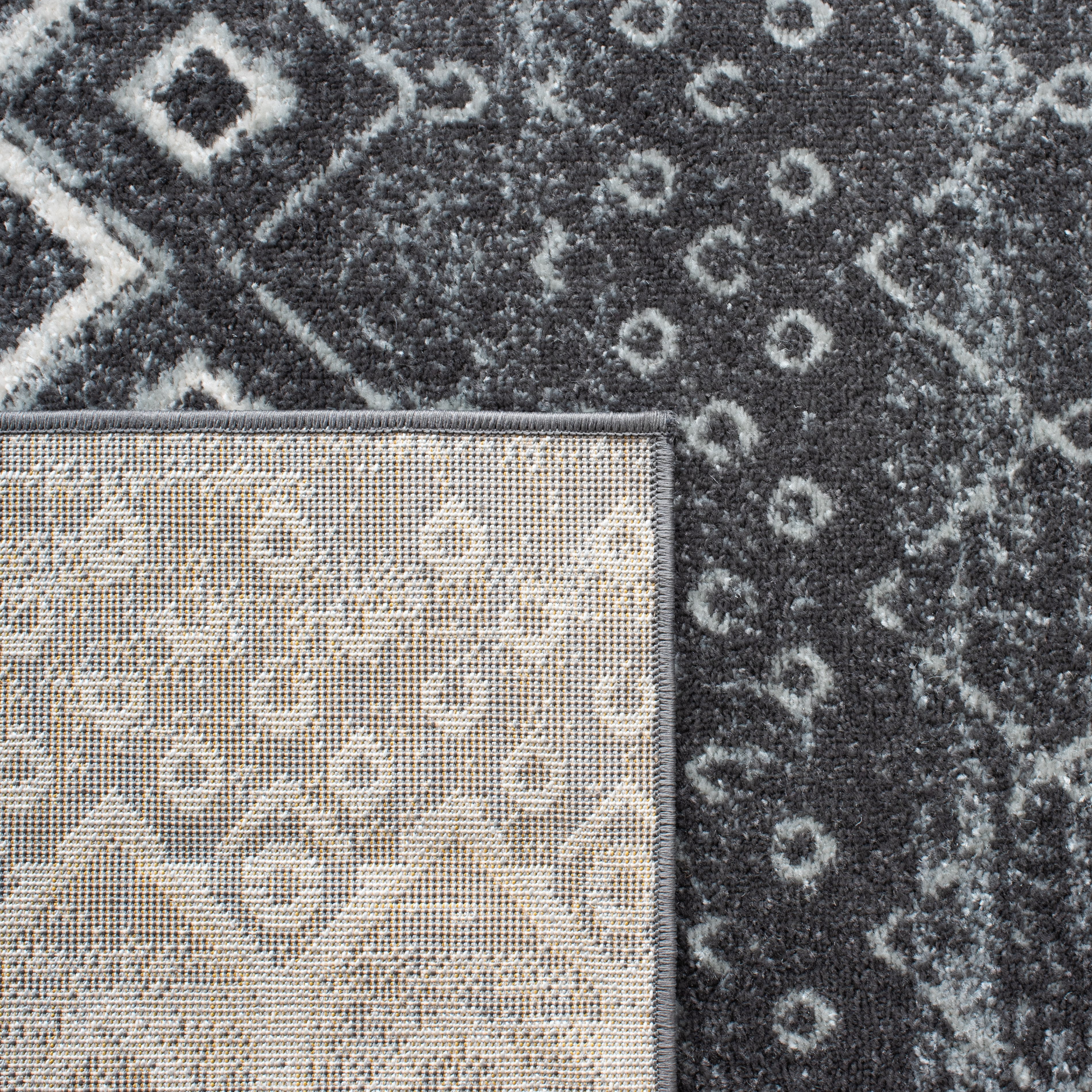 Safavieh Amsterdam Gladwin Geometric Runner Rug, Dark Gray/Light Gray, 2'3" x 10'