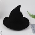 thumbnail image 1 of Witch's Pointed Cap With Big Eave Durable Soft And Comfortable Cap Birthday Gift Holiday Gift Wool Cap, 1 of 3