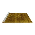thumbnail image 2 of Ahgly Company Machine Washable Indoor Round Oriental Yellow Industrial Area Rugs, 6' Round, 2 of 4