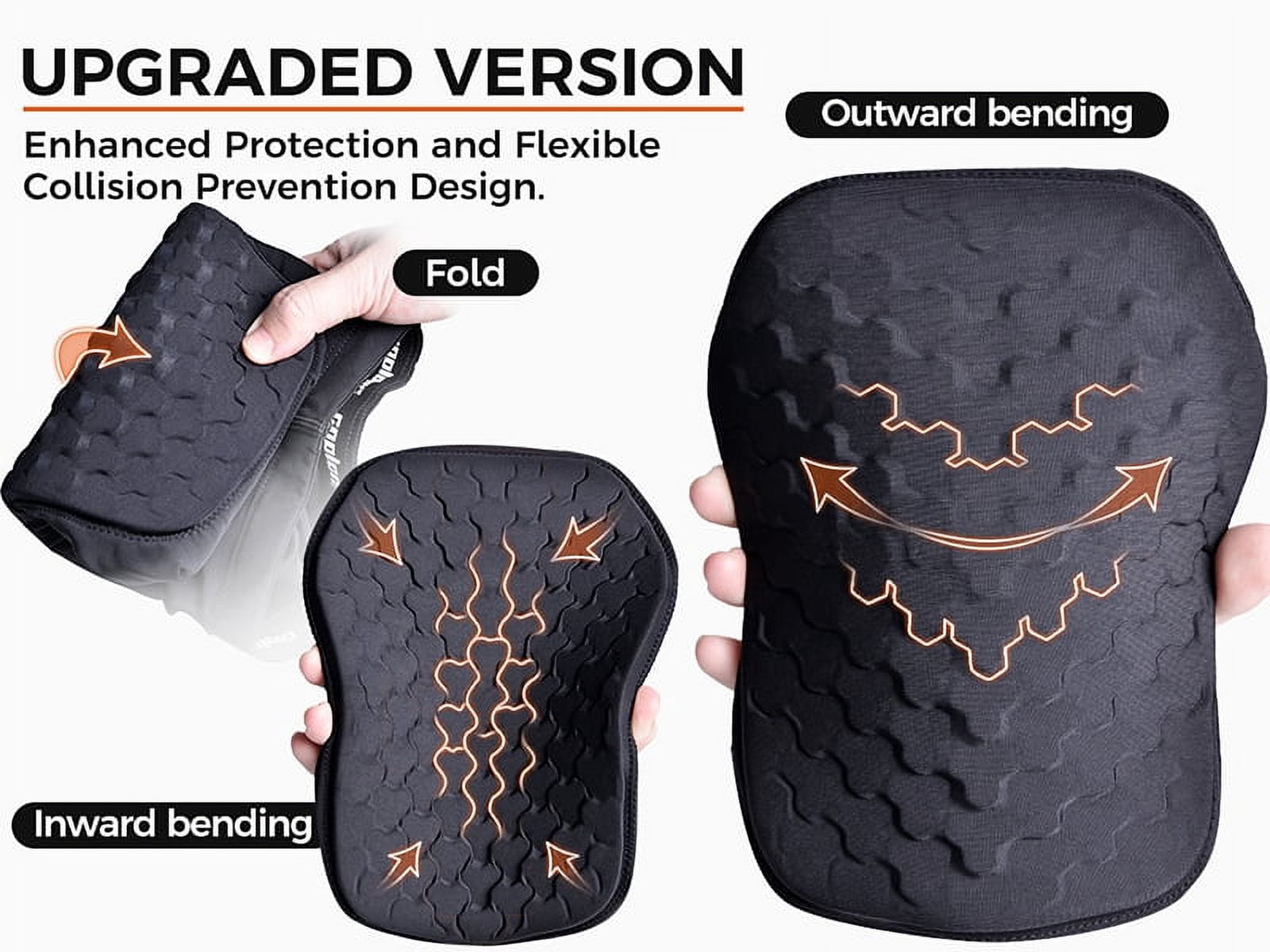 COOLOMG Basketball Knee Pads Youth Kids Adult Football Knee Compression Sleeves black-gray-white M