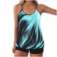 thumbnail image 1 of Trajes de Baño Bikini de Mujer Traje de Baño Conservador de Impresión Grande, Camisola sin Mangas de Cuello en V Traje de Playa de Verano, 1 of 6