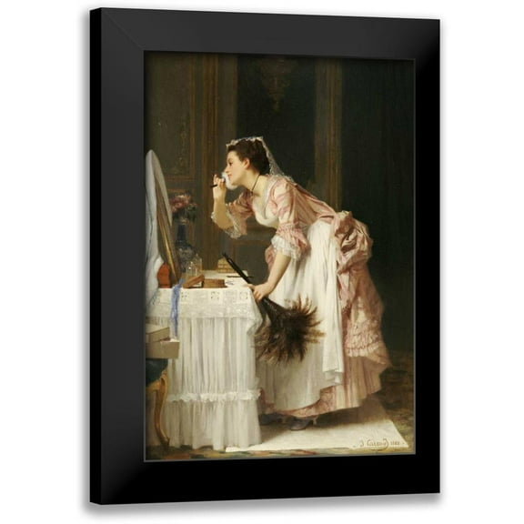 Caraud, Joseph 11x14 Black Modern Framed Museum Art Print Titled - The Chamber Maid