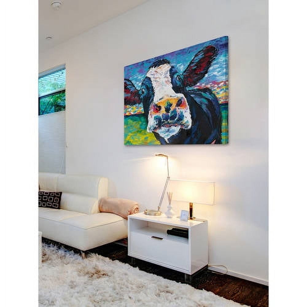 Marmont Hill Curious Cow II Canvas Wall Art