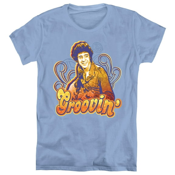 Brady Bunch Groovin Women's T-Shirt Carolina Blue