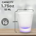 thumbnail image 5 of Frosted Glass Shot Glasses 1.75 oz. Set of 10, Bulk Pack - Great for Weddings, Birthdays, Parties, Indoor & Outdoor Events - Purple, 5 of 5