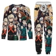 thumbnail image 5 of My Hero Academia Men's Lounge Pajamas Set 2-Piece Crew Neck Sleepwear Soft Long Sleeve Top & Pants for Sleep, Home & Vacation XL, 5 of 8