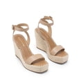 thumbnail image 6 of DREAM PAIRS Women's Open Toe Platform Sandals Adjustable Buckle Ankle Strap Comfortable Summer Espadrille Wooden Heeled Wedge Fashion Dressy Shoes, 6 of 6