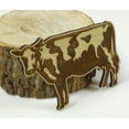 thumbnail image 3 of Wood Engraved Cow Wooden Fridge Magnet Souvenir Gift, 3 of 4