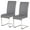 Light Gray, variant on Alden Design Modern Faux Leather Dining Chair with C-Shaped Metal Legs, Set of 2, Gray