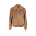 thumbnail image 6 of Douhoow Women Thick Warm Teddy Bear Coat Fleece Jacket Solid Color Zipper Outwear, 6 of 8