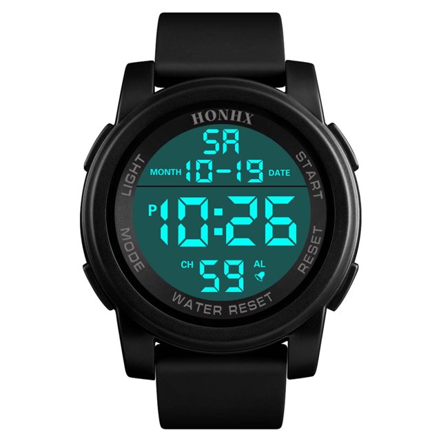 PVCS 50M Waterproof Mens LED Watch Multifunction Sport Women Outdoor Electronic Watch
