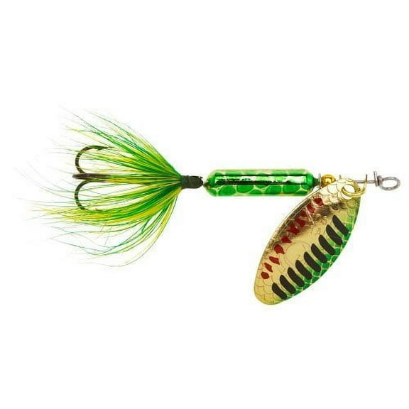 Yakima Bait Worden's Rooster Tail Lure, Metallic Gold & Green Pirate, 1/8 oz.