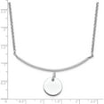 thumbnail image 4 of Sterling Silver Jbsp's Rhod-Plated Polished Bar With 1In Ext Necklace (18 X 2) Made In Italy qlf1229-17, 4 of 5