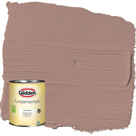 Glidden Fundamentals Bedford Brown / Red Flat Interior Paint, 1 Quart