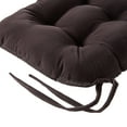 thumbnail image 4 of Greendale Home Fashions Indoor Reversible Corduroy Chair Pad (2-Pack), Charcoal, 4 of 6