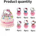 thumbnail image 2 of Topers para cupcakes Jlemon, 25 piezas, set de cumpleaños de gato rosa, 2 of 9