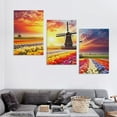 thumbnail image 4 of Fenyluxe Fall Decor Windmills and Flower Fields Canvas Prints Wall Art 3 Piece Set 12x16x3pcs, 4 of 4