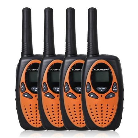 4 Channel Radio With Servos FLOUREON 4 Pack Handheld Walkie Talkie, 22 Channel FRS/GMRS 2 Way Radios Up to 3000M/1.9MI Range (MAX 5000M/3.1MI) for Outdoor Adventure ()