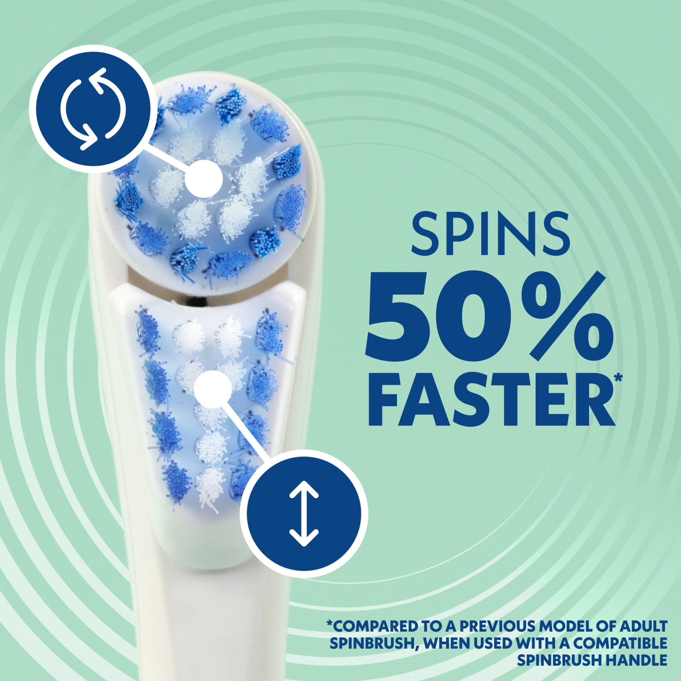 Spinbrush NEW PRO CLEAN Replacement Heads, Electric Toothbrush Refills, Soft Bristles, 4 Count
