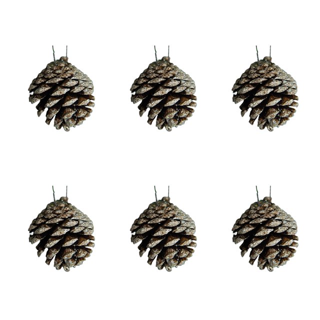Advancent 6 piezas de árbol de Navidad, cono de pino, adorno de Festival, simulación interesante, adorno de Navidad, decoración de fiesta, Kits de decoración para fiestas