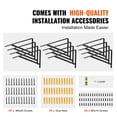 thumbnail image 4 of VEVOR Shelf Bracket, 18 x 12 in 12 Pcs, Heavy Duty Floating Shelf Brackets, Brackets for Shelves, 3mm Thick Matte Black Triangle Shelf Bracket,Steel Shelving Brackets with 160 lbs Load Capacity, 4 of 9