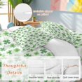 thumbnail image 4 of St. Patrick's Day Queen Size Comforter Set, Spring Watercolor Shamrocks Ombre Green Plant Bedding for All Seasons, 4 Pcs Bed Set, 1Quiltcover (90"x92") ,1Sheet(94"x116"), 2Pillowcases (30"x20"), 4 of 10