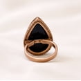 thumbnail image 2 of Black Onyx Pear Cut Statement Ring, 925 Sterling Silver Jewelry, Bohemian Minimalist Jewelry for Women, 2 of 2