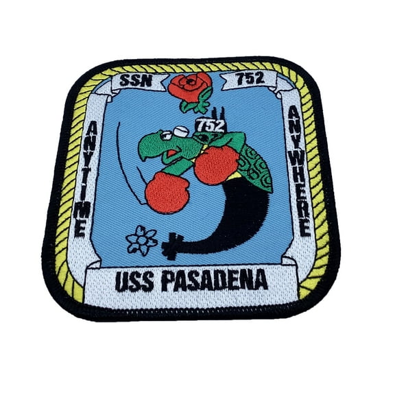USS Pasadena SSN-752 Patch – Plastic Backing