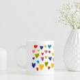 thumbnail image 4 of Cute Colorful Heart Aesthetic 11oz Coffee Mug - Love You Mug Christmas Mug Birthday Gifts for Women Mom Girlfriend Aunt Sister Coworker, 4 of 6