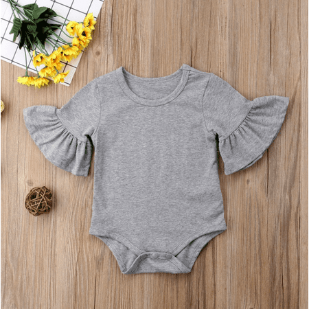 

Trendy Ruffle Sleeve Bodysuit