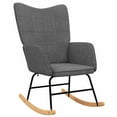 thumbnail image 3 of vidaXL Rocking Chair With Stool Dark Grey, 3 of 6