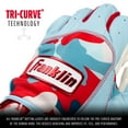 thumbnail image 4 of Franklin Sports MLB Batting Gloves - Digitek Camo Baseball + Softball Batting Gloves - Premium Leather Baseball Batting Gloves - Batting Glove Pair - White + C. Blue Camo - Youth Large, 4 of 7